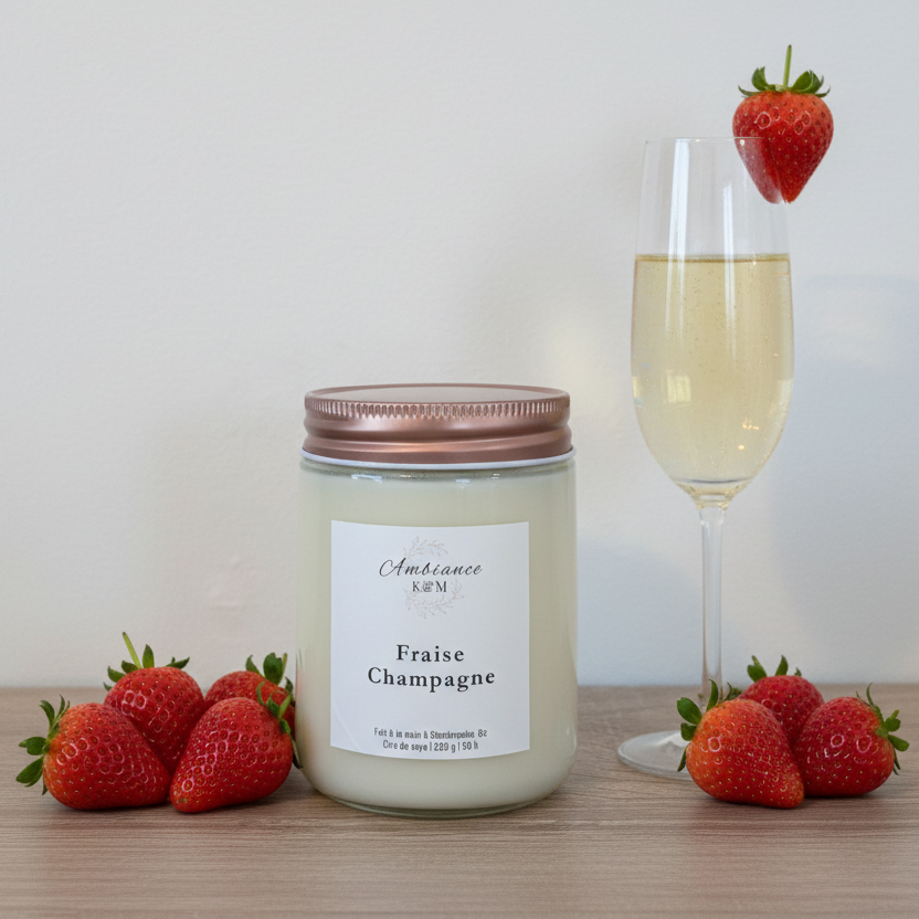 Bougie - Fraise Champagne