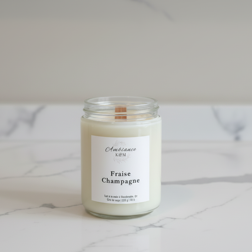 Bougie - Fraise Champagne